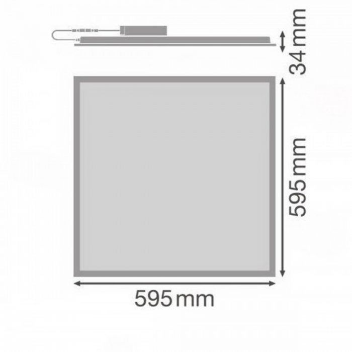 Панель світлодіодна LEDVANCE ECO PANEL, 600x600, 36W, 4000K, UGR19, біла