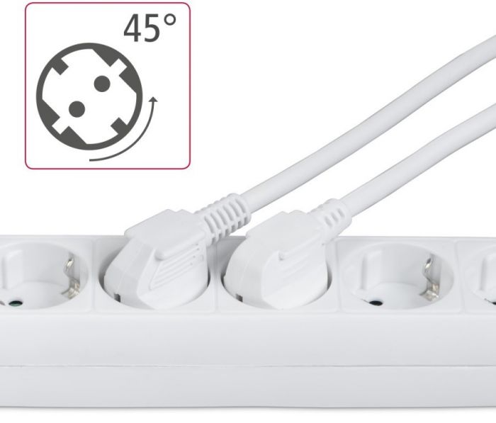 Мережевий подовжувач Hama Multiple 6XSchuko 3G*1.5мм ws 3м White