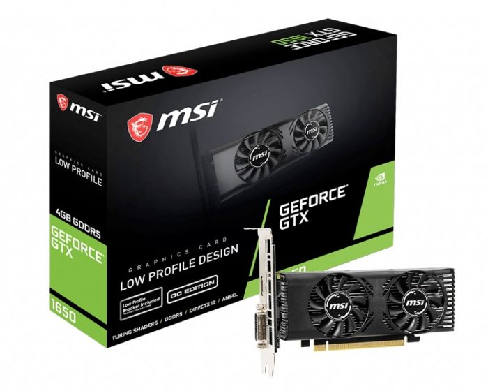 Відеокарта MSI GeForce GTX 1650 4GB GDDR5 GT LP OC