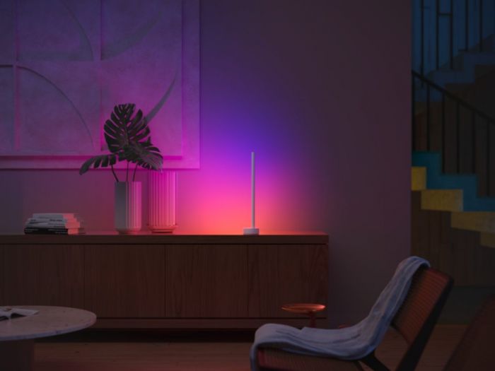 Настільний світильник розумний Philips Hue Signe, 2000K-6500K, RGB, Gradient, ZigBee, димування, 55см, білий