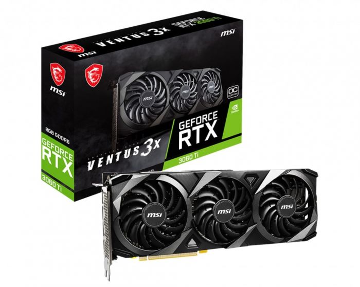 Відеокарта MSI GeForce RTX 3060 Ti 8GB GDDR6 VENTUS 3X OC LHR