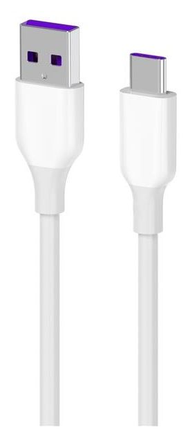 Кабель 2E USB-A - USB-C, Glow, 1m, white