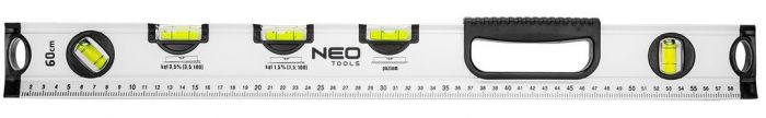 Рівень Neo Tools, алюмінієвий, 60 см, 5 капсул