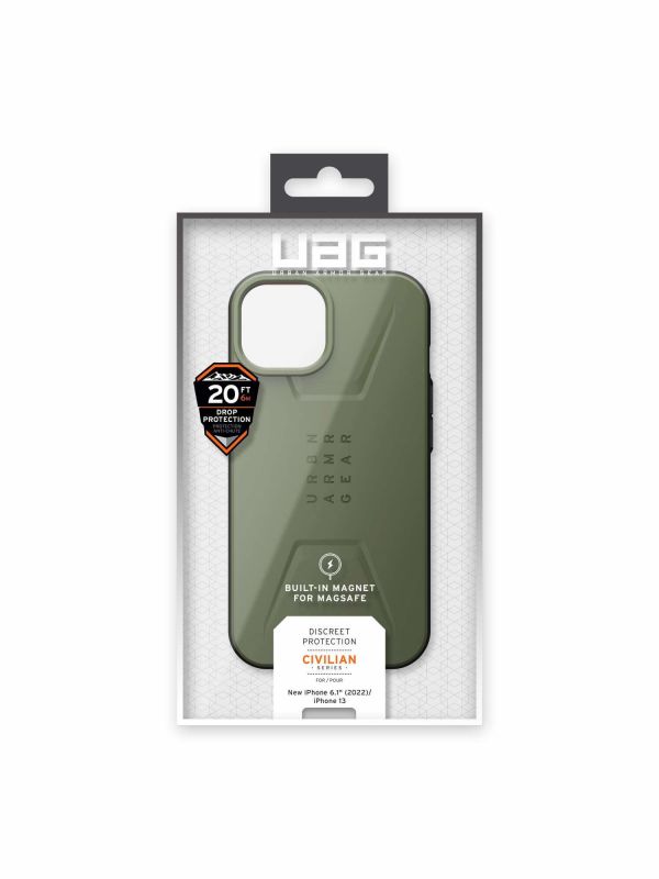 Чохол UAG для Apple iPhone 14 Civilian Magsafe, Olive