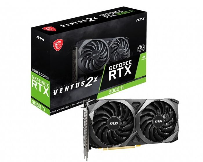 Вiдеокарта MSI GeForce RTX 3060 Ti 8GB GDDR6 VENTUS 2X OC V1 LHR