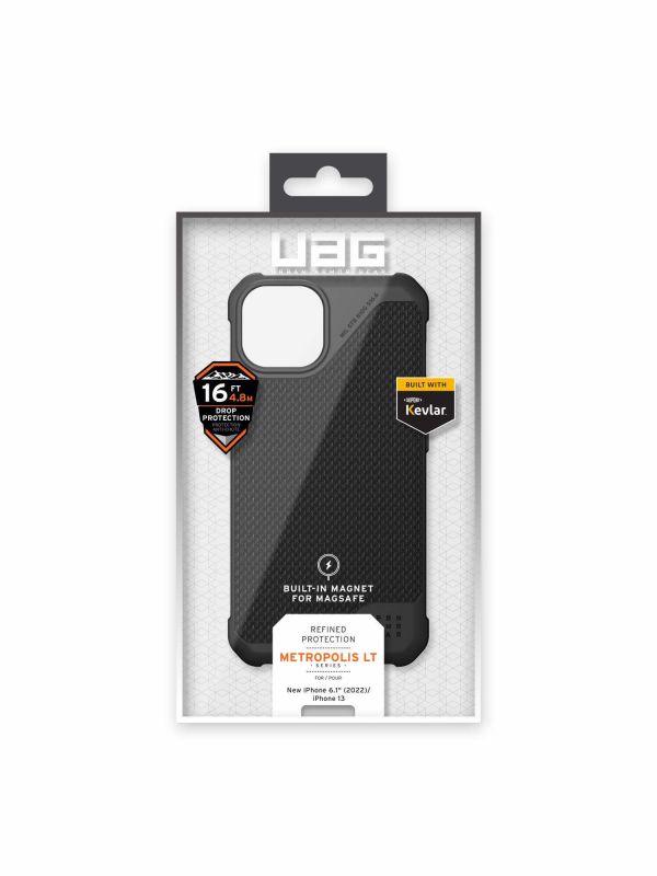 Чохол UAG для Apple iPhone 14 Metropolis LT Magsafe, Kevlar Black