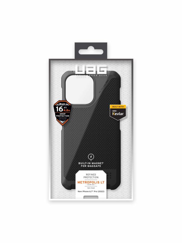 Чохол UAG для Apple iPhone 14 Pro Max Metropolis LT Magsafe, Kevlar Black