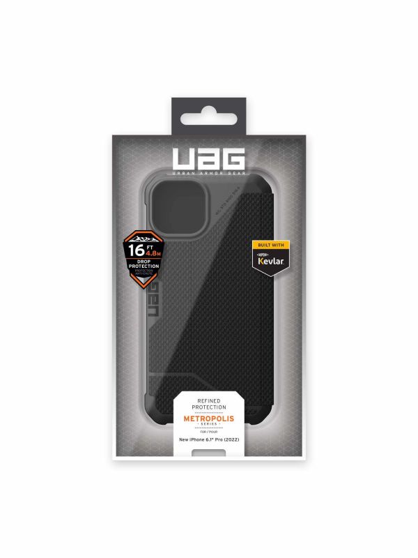 Чохол UAG для Apple iPhone 14 Metropolis, Kevlar Black