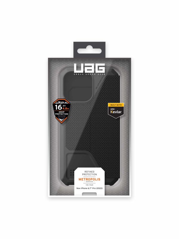 Чохол UAG для Apple iPhone 14 Pro Max Metropolis, Kevlar Black