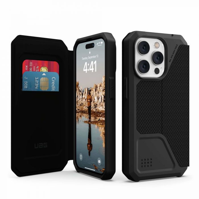 Чохол UAG для Apple iPhone 14 Pro Metropolis, Kevlar Black