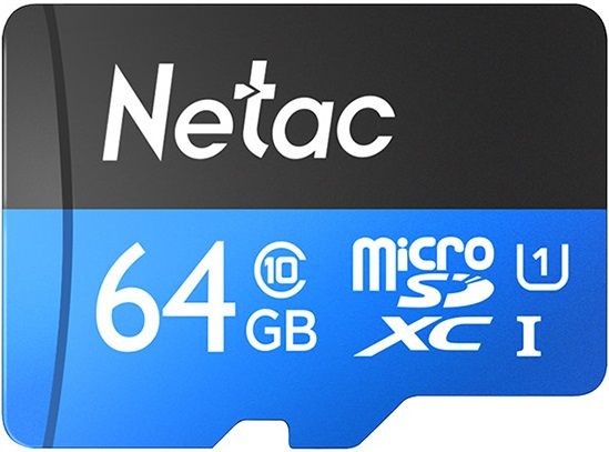 Карта пам'яті Netac microSD  64GB C10 UHS-I R80MB/s + SD