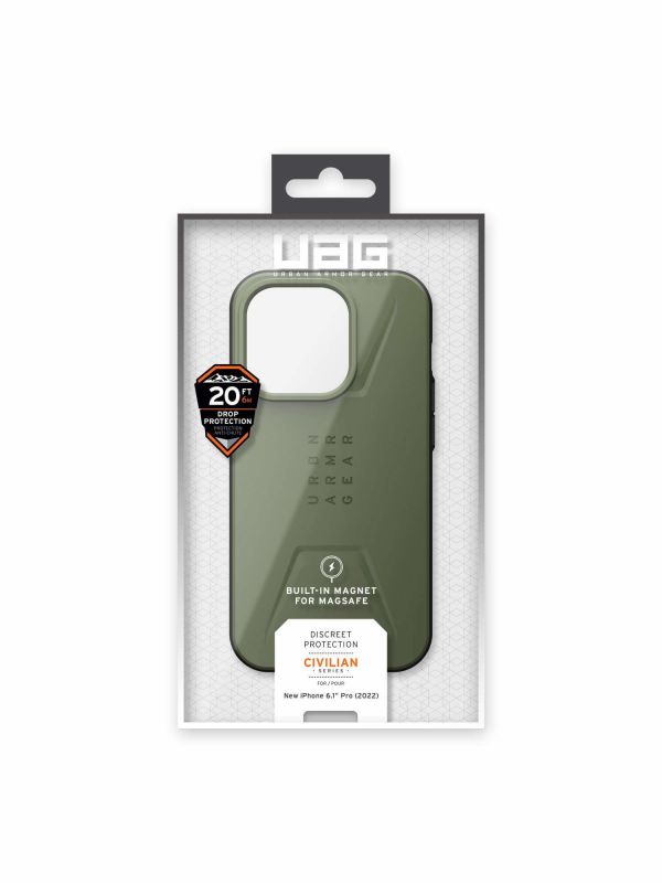 Чохол UAG для Apple iPhone 14 Pro Civilian Magsafe, Olive