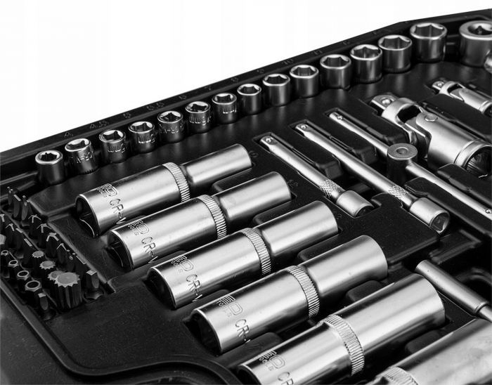Набір інструменту NEO, 150 од., 1/2", 1/4", торцеві головки, ключі, кейс