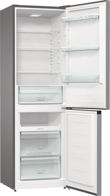 Холодильник з нижн. мороз. камерою Gorenje RK6192PS4, 185х60х60см, 2 двері, 208(112)л, А++, механіч.  упр. , Зона св-ті, Сріблястий