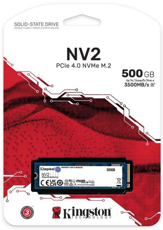 Накопичувач SSD Kingston M.2  500GB PCIe 4.0 NV2