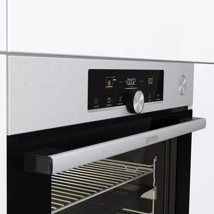 Духова шафа Gorenje BSA6747A04XWI електрична, 77л, A+, пара, дисплей, Wi-Fi, нерж