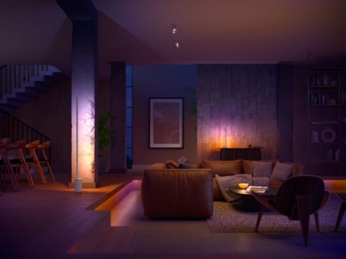 Торшер розумний Philips Hue Signe, 2000K-6500K, RGB, Gradient, ZigBee, димування, 145см, білий