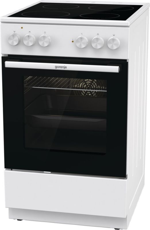 Плита Gorenje GEC5A41WG електрична склокерамічна, 62л, 50x60см, білий