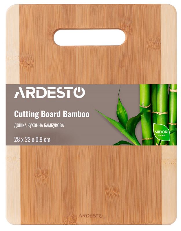 Дошка кухонна Ardesto Midori, 28*22*0.9 см, бамбук