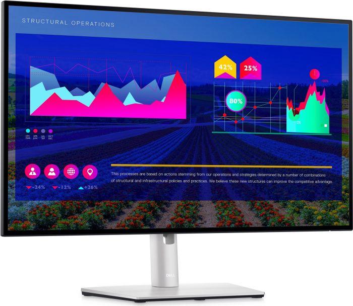 Монітор LCD 27" DELL U2722D HDMI, DP, USB-C, Audio, IPS, Pivot, 2560x1440, 100%sRGB