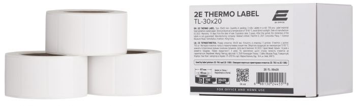 2E Термоетикетка TL-30x20 (3 рулони)