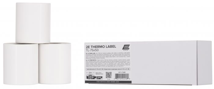 2E Термоетикетка TL-75x50 (3 рулони)