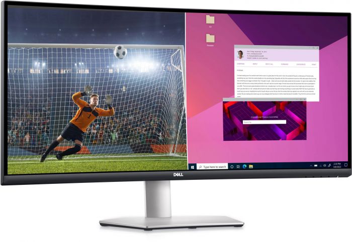 Монітор LCD 34" DELL S3423DWC 2xHDMI, USB-C, Audio, VA, 3440x1440, 100Hz, 4ms, 99%sRGB, CURVED, FreeSync, HAS