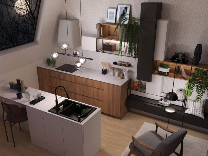 Полиця Deante Mokko пласка, чорна