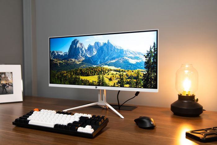 Монітор LCD 25.7" 2E D2621W D-Sub, DVI, HDMI, DP, Audio, IPS, 2560x1080, 75Hz, FreeSync, White