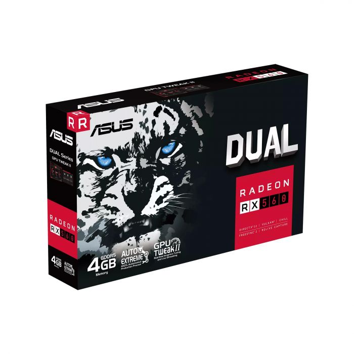 Відеокарта ASUS Radeon RX 560 4GB DDR5 OC DUAL DUAL-RX560-4G