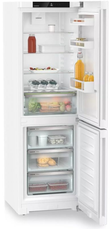 Холодильник Liebherr з нижн. мороз., 185x60x68, холод.від.-255 л, мороз.отд.-94л, 2 дв., A++, NF, нерж.