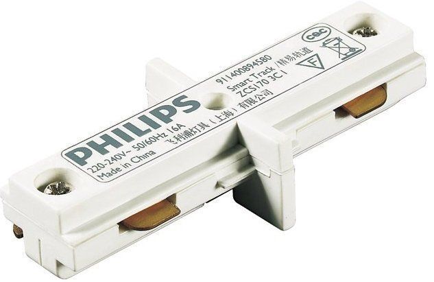 З'єднувач шинопровода Philips ZCS180 1C ICP White прямий