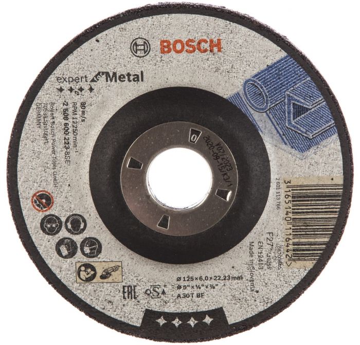 Диск шліфувальний по металу Bosch 125х22, 2мм