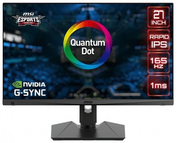 Монітор LCD 27" MSI Optix MAG274QRF-QD, 2xHDMI, DP, 2xUSB, USB-C, Audio, IPS, 2560x1440, 165Hz, 1ms, 97%DCI-P3, G-SYNC, Pivot