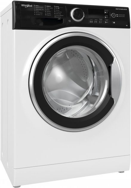 Пральна машина Whirlpool фронтальна, 6кг, 1200, A+++, 43см, дисплей, інвертор, люк чорний, білий