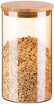 Банка для зберігання Ardesto Golden Moon, кругла, 760 мл, скло, бамбук Банка для зберігання Ardesto Golden Moon, кругла, 760 мл, скло, бамбук