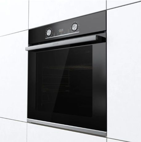 Духова шафа Gorenje електрична, 77л, A+, дисплей, IconLed, максим. t- 300, піроліз, пар, чорний