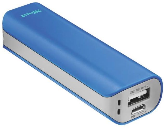 Портативний зарядний пристрій Trust Primo 2200 mAh Blue