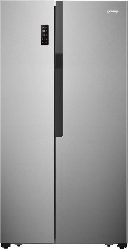 Холодильник SBS Gorenje NRS918FMX, 179х64х91см, 2 двері, 334( 174)л, А+, NF+, поворотний льодогенер, Зовн. Диспл, сірий