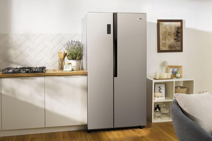 Холодильник SBS Gorenje NRS918FMX, 179х64х91см, 2 двері, 334( 174)л, А+, NF+, поворотний льодогенер, Зовн. Диспл, сірий