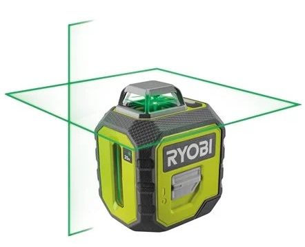 Нівелір лазерний Ryobi RB360GLL, 25 м, 360 °, зелений колір променя