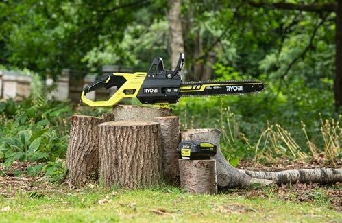 Пила ланцюгова акумуляторна Ryobi RY36CSX40B-160P, шина 40см Oregon MAX POWER 36В, АКБ 1х6Аг, безщіткова, бічний двигун