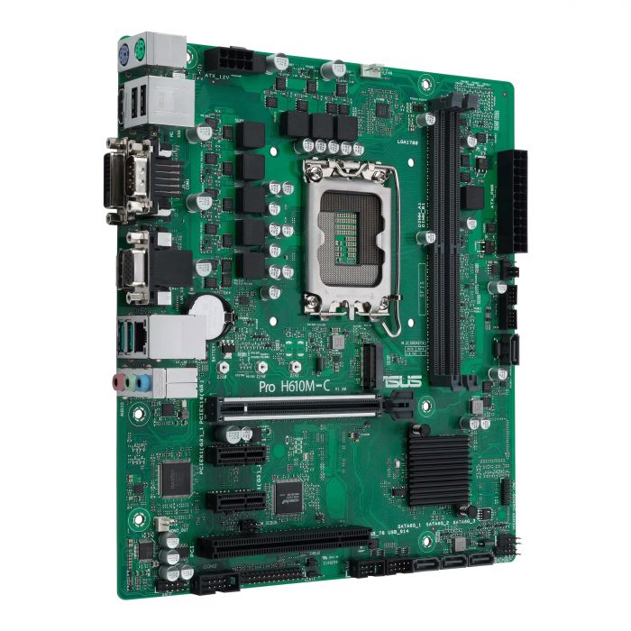 Материнcька плата ASUS PRO H610M-C-CSM s1700 H610 2xDDR5 M.2 HDMI DVI VGA DP  mATX
