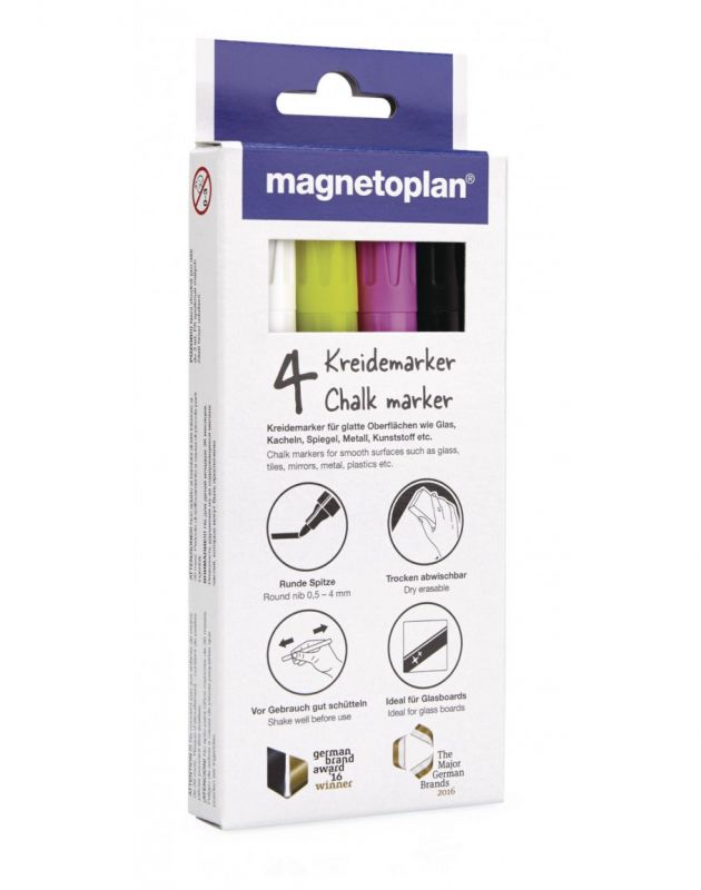 Маркери крейдяні різнокольорові Magnetoplan Chalk Marker Assorted Set