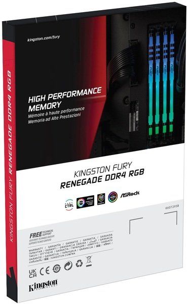 Пам'ять ПК Kingston DDR4 32GB 3600 FURY Renegade RGB