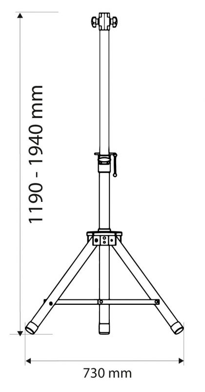 Штатив для інфрачервоний обігрівач Neo Tools, 1.1-1.8 м, 2.46кг, для 90-030, 90-031, 90-032