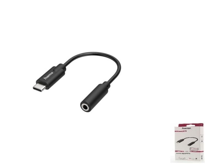 Адаптер Hama USB-C / Stereo Jack 3.5мм  Black