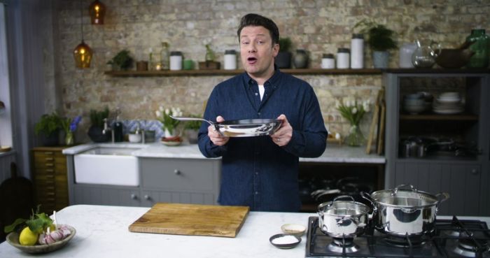Сковорода Tefal Jamie Oliver Cooks Direct, 24см, покриття Titanium 2Х, індукція, Thermo-Spot, нерж.сталь