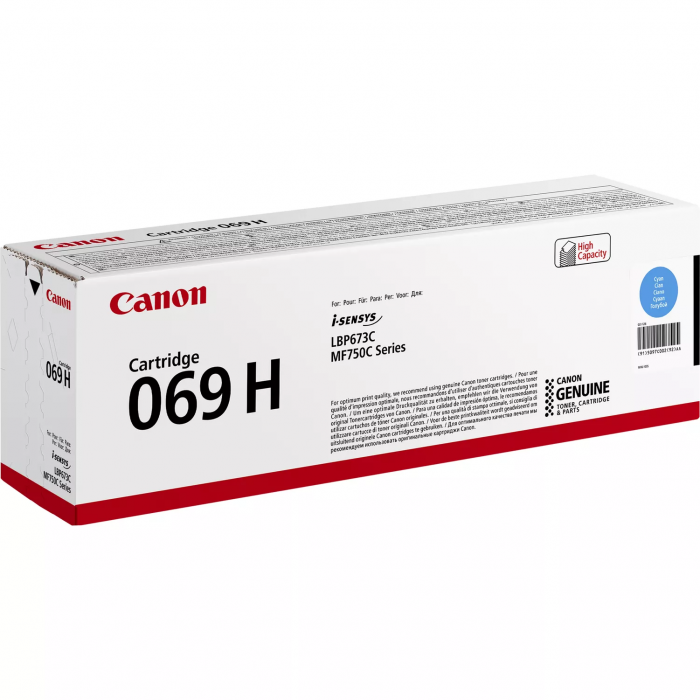 Картридж Canon 069H MF752Cdw/MF754Cdw/LBP673Cdw Cyan (5500 стор.)