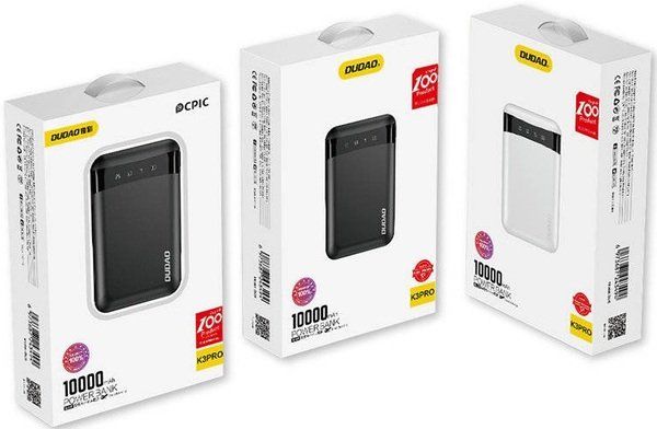 Портативний зарядний пристрій Power Bank Dudao 10000mAh Portable mini White